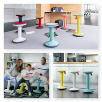 Scaun ergonomic pivotant Interstuhl UPis1, turcoaz pastel - Scaun de birou reglabil pe înălțime cu sistem anti-alunecare și protecție împotriva răsturnării - Efect de balansare - Fabricat în Germania 4