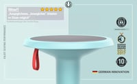 Scaun ergonomic pivotant Interstuhl UPis1, turcoaz pastel - Scaun de birou reglabil pe înălțime cu sistem anti-alunecare și protecție împotriva răsturnării - Efect de balansare - Fabricat în Germania 5