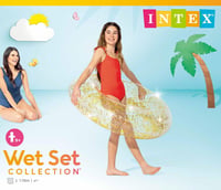 Intex 56274NP Glitter felfújható úszógumi - arany vagy pink - 107 cm 6