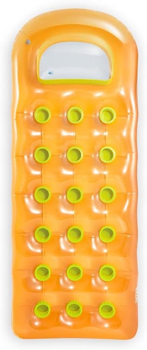Nafukovací matrac Intex 59895EU s 18 otvormi, 188x71 cm, oranžový, používaný stav