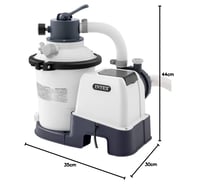Intex 26642 Krystal Clear pješčana filterska pumpa s RCD zaštitom, protok vode 3500 l/h, sistemski protok 2000 l/h, bijela 8