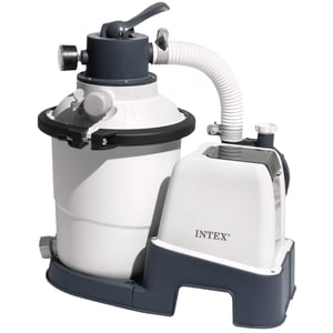 Pompă cu filtru cu nisip Intex 26642 Krystal Clear cu protecție RCD, debit de 3500 l/h, 4 funcții, pentru piscine gonflabile