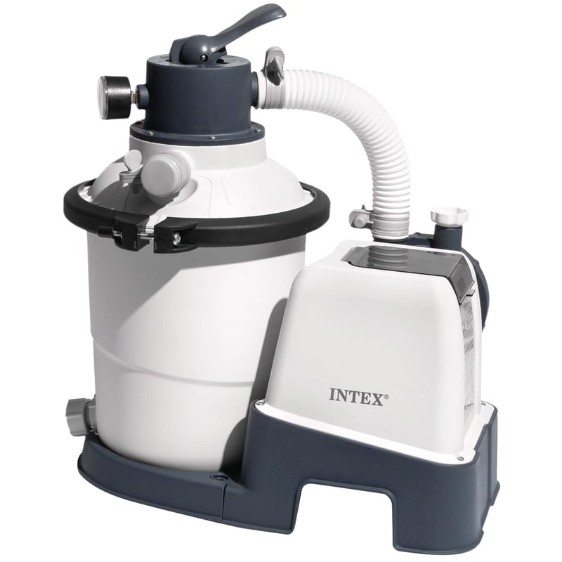 Intex 26642 Krystal Clear pješčana filterska pumpa s RCD zaštitom, protok vode 3500 l/h, sistemski protok 2000 l/h, bijela