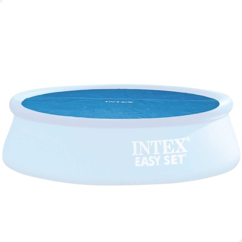 Solárna krycia plachta na bazén Intex 28012 pre kruhové bazény s priemerom 366 cm, modrá, pre bazény Easy Set a Frame Pool, priemer 348 cm, 120 µm