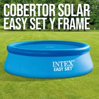 Solárna krycia plachta na bazén Intex 28012 pre kruhové bazény s priemerom 366 cm, modrá, pre bazény Easy Set a Frame Pool, priemer 348 cm, 120 µm 3
