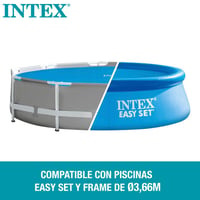 Solárna krycia plachta na bazén Intex 28012 pre kruhové bazény s priemerom 366 cm, modrá, pre bazény Easy Set a Frame Pool, priemer 348 cm, 120 µm 4