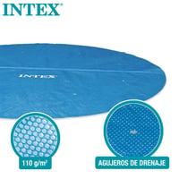 Solárna krycia plachta na bazén Intex 28012 pre kruhové bazény s priemerom 366 cm, modrá, pre bazény Easy Set a Frame Pool, priemer 348 cm, 120 µm 6
