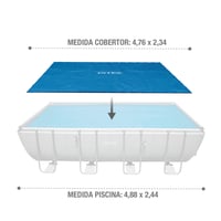 Solárna plachta na bazén Intex 28029 pre obdĺžnikový bazén Ultra Frame 488 x 244 cm, modrá 3