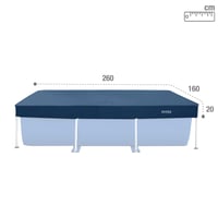 Intex 28036 Obdĺžniková krycia plachta na bazén pre záhradné bazény s rozmermi 2,6 m x 1,6 m 4