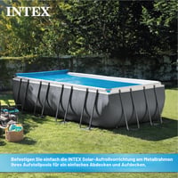 Intex 28051 Namatalica za solarni pokrivač za bazene, za pravokutne montažne bazene 2,74 m - 4,88 m, ručna namatalica 2