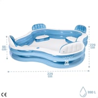 Rodinný nafukovací bazén Intex 56475NP so sedadlami - 229x229x66 cm 5