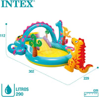 Intex 57135NP Dinoszaurusz Pancsoló Központ - Gyerekmedence Mozgatható Vízpermetező Ívvel, Nyári Kültéri Játék 3+ Éveseknek, Többszínű 5