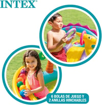 Intex 57135NP Dinoszaurusz Pancsoló Központ - Gyerekmedence Mozgatható Vízpermetező Ívvel, Nyári Kültéri Játék 3+ Éveseknek, Többszínű 4