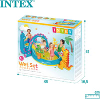 Intex 57135NP Dinoszaurusz Pancsoló Központ - Gyerekmedence Mozgatható Vízpermetező Ívvel, Nyári Kültéri Játék 3+ Éveseknek, Többszínű 6