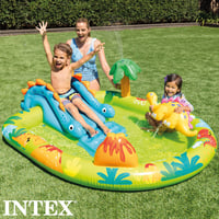 Intex 57166NP Felfújható Dinoszaurusz Játszótér Gyerekeknek - Színes Mini Vízi Játékpark 191x152x58 cm 2
