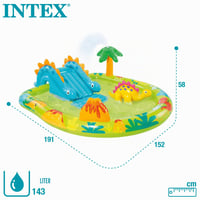 Intex 57166NP Felfújható Dinoszaurusz Játszótér Gyerekeknek - Színes Mini Vízi Játékpark 191x152x58 cm 5