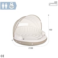 Intex 58292EU Felfújható Napellenzős Sziget Úszósziget Krémszínű 199x150 cm 4