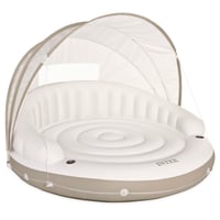 Intex 58292EU Felfújható Napellenzős Sziget Úszósziget Krémszínű 199x150 cm 1