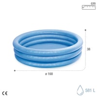 Intex 58446NP Bazen na napuhavanje s 3 prstena, plavi vinil, 168 x 38 cm, 581 litara, dječji vrtni bazen 3