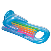 Nafukovacie ležadlo Intex 58802 bielo-svetlomodré 160 x 85 cm plážové ležadlo plávajúce ležadlo 3