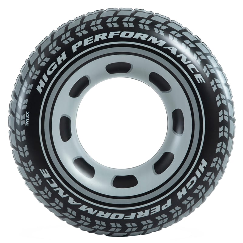 Intex 59252NP Nafukovacie koleso na plávanie 91 cm, dizajn čiernej pneumatiky, plážové koleso do bazéna