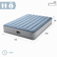 Nafukovacia posteľ pre hostí Intex 64159 Prestige Mid-Rise 152x203x36 cm, so vstavanou USB pumpou, nosnosť 272 kg, kempingový matrac pre 1 osobu 4