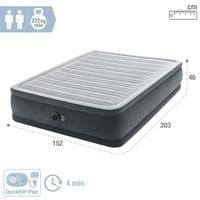 Intex 64414ND Comfort Plush povišeni krevet na napuhavanje s ugrađenom pumpom, za 2 osobe, 152 x 203 x 46 cm 4