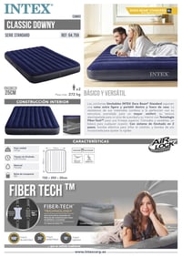 Nafukovací matrac Intex 64759 Classic Downy pre 2 osoby, 203 x 152 x 25 cm, pohodlné lôžko pre hostí 8