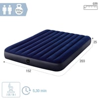Nafukovací matrac Intex 64759 Classic Downy pre 2 osoby, 203 x 152 x 25 cm, pohodlné lôžko pre hostí 4