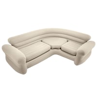 Nafukovacia rohová sedačka Intex 68575NP v béžovej farbe, 257 x 203 x 76 cm, s vinylovým povrchom, pohodlná sedacia súprava v tvare L 8