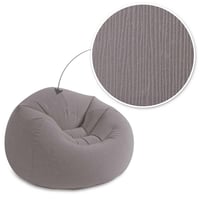 Nafukovacie kreslo Intex 68579NP, sedací vak, sivý vinyl, 114x114x71 cm, pohodlný nafukovací sedací vak 3