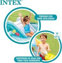 Intex Aligátor Játszóközpont - Gyerek Pancsoló Medence 160L, PVC Anyagból, Átlátszó, 40cm Átmérőjű, Tartós Vinyl 3