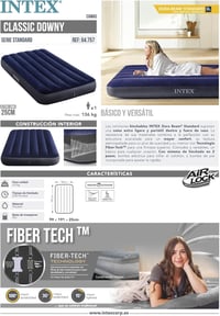 Nafukovací matrac Intex Classic Downy Dura-Beam – modrý – 191x99x25 cm 8
