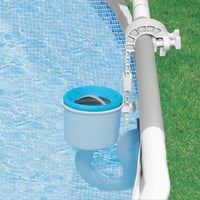 Intex Deluxe nástenný hladinový skimmer 28000E, sivý, zberač nečistôt do bazéna, 33x21x33 cm 7