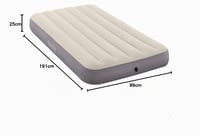 Jednolôžková nafukovacia posteľ Intex Dura-Beam Classic s technológiou Fiber-Tech, 99 x 191 x 25 cm, sivohnedá/sivá 2