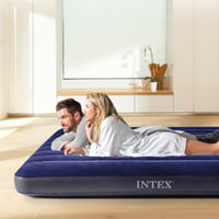 Nafukovacia posteľ pre hostí Intex Dura-Beam pre 2 osoby – 183x203x25 cm, max. 272 kg, technológia Fiber-Tech, kempingový matrac (64755) 6