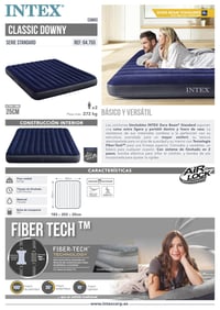 Nafukovacia posteľ pre hostí Intex Dura-Beam pre 2 osoby – 183x203x25 cm, max. 272 kg, technológia Fiber-Tech, kempingový matrac (64755) 8