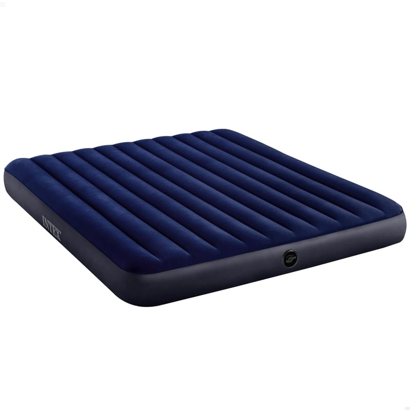 Nafukovacia posteľ pre hostí Intex Dura-Beam pre 2 osoby – 183x203x25 cm, max. 272 kg, technológia Fiber-Tech, kempingový matrac (64755)