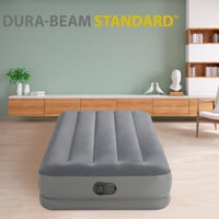 Saltea gonflabilă pentru oaspeți Intex DuraBeam, 1 persoană, 99x191x30 cm, max. 136 kg, cu pompă electrică USB integrată, material Fibre-Tech, saltea de camping (64112) 3