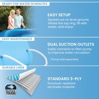 Intex Easy Set medence 305x76 cm szűrő nélkül - 305 x 76 cm, Surface mounted pool. 4