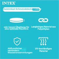 Husă pentru piscină Intex Easy Set – Ø 305 cm – Albastru închis – Pentru piscine cu structură ușoară – Protejează împotriva murdăriei și reduce 3