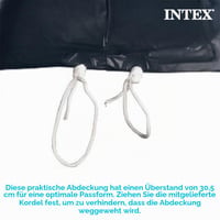 Husă pentru piscină Intex Easy Set – Ø 305 cm – Albastru închis – Pentru piscine cu structură ușoară – Protejează împotriva murdăriei și reduce 5