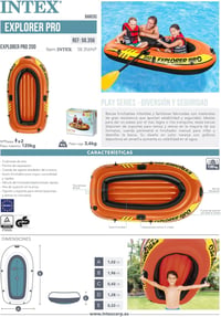 Nafukovací čln Intex Explorer Pro – oranžový – 196x102x33 cm 6