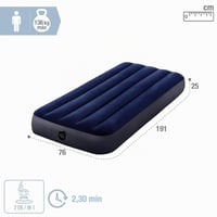 Nafukovacia posteľ pre hostí Intex - farebná, pohodlný vzduchový matrac pre návštevy 4