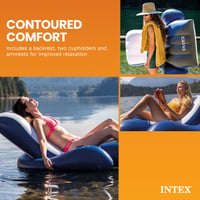 Nafukovacie kreslo do vody Intex Floating Recliner Lounge 180x135 cm, viacfarebné, nosnosť max. 100 kg 5