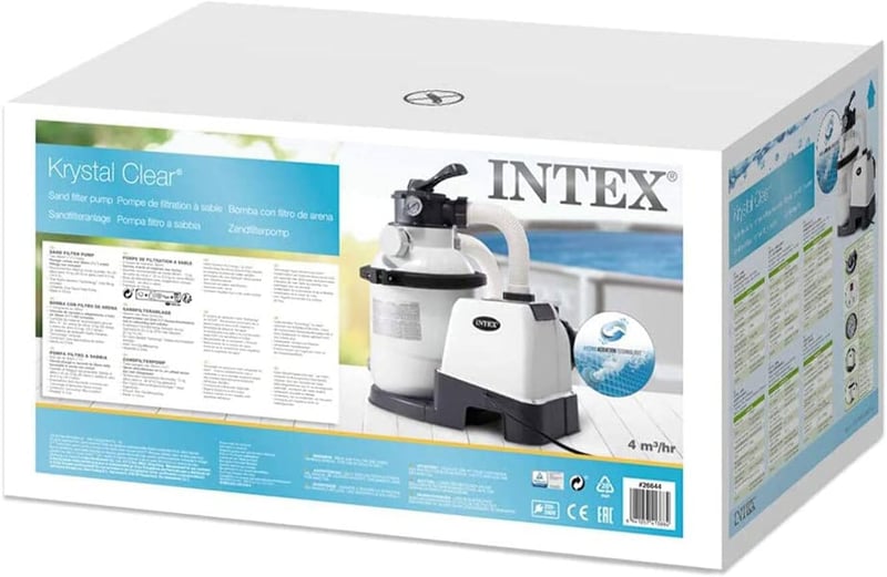 Intex Krystal Clear 26644 homokszűrő rendszer 4,5 m³/h medencéhez 18000L