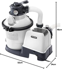 Intex Krystal Clear 26644 homokszűrő rendszer 4,5 m³/h medencéhez 18000L 6