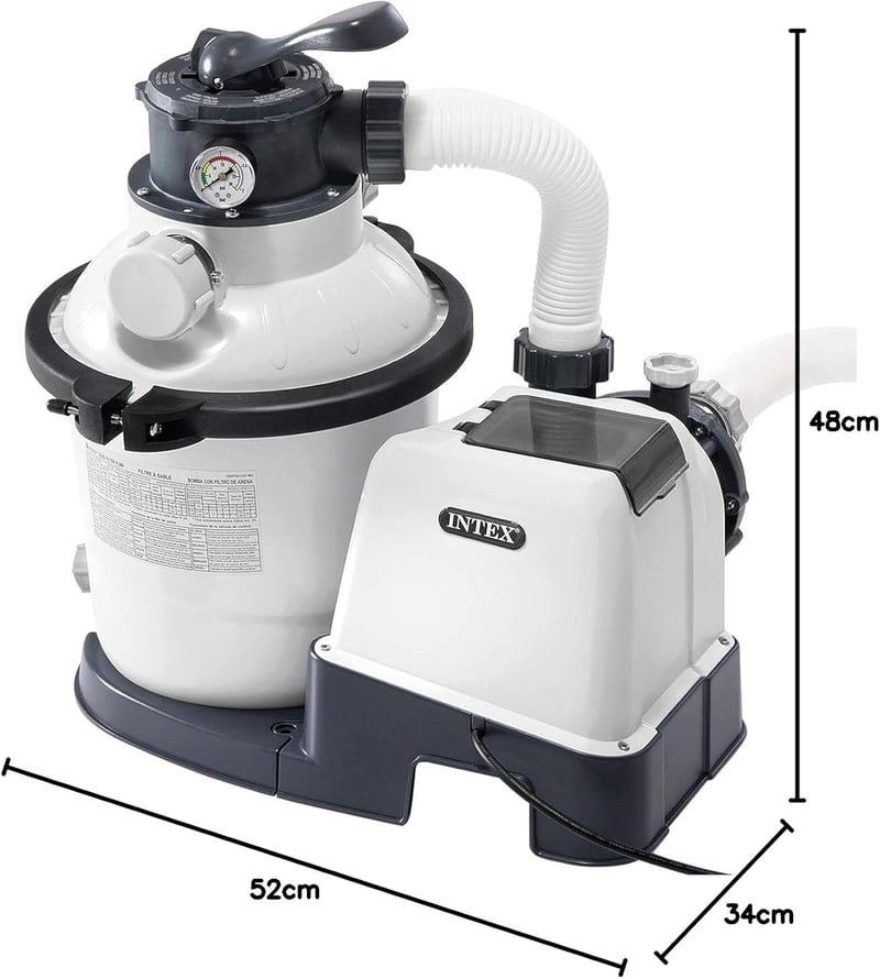 Intex Krystal Clear 26644 homokszűrő rendszer 4,5 m³/h medencéhez 18000L