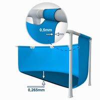 Intex Metal Frame okrugli bazen 244x76 cm, ružičasti, 2483 L, vanjski bazen s metalnim okvirom (28290NP) 6