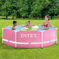 Intex Metal Frame okrugli bazen 244x76 cm, ružičasti, 2483 L, vanjski bazen s metalnim okvirom (28290NP) 2